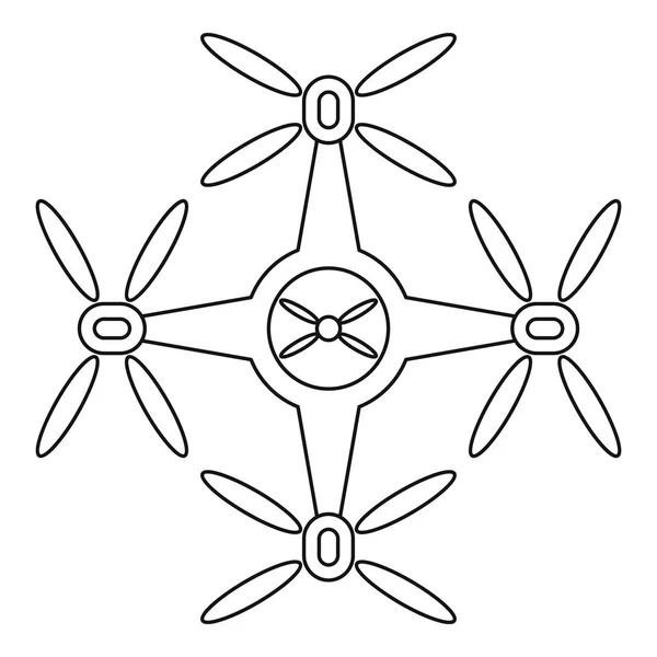 Quadrocopter 图标, 轮廓样式 — 图库矢量图片