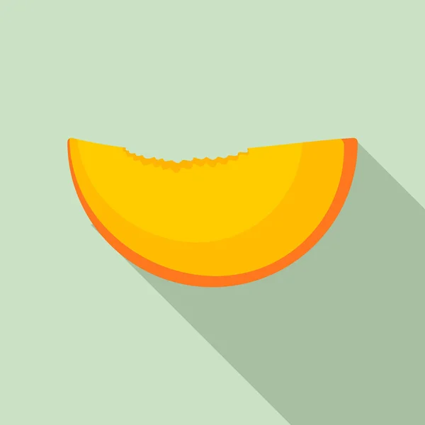 Slice of peach icon, flat style — Stock Vector