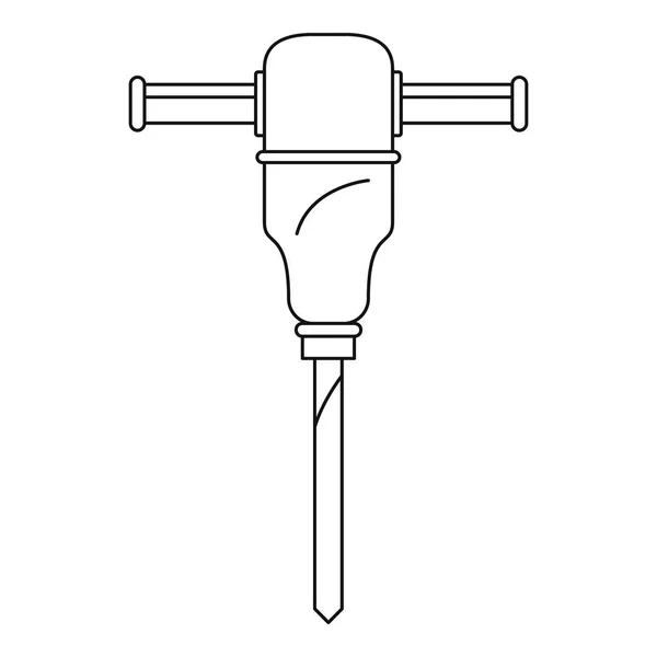 Kézi fúró machine ikonra, vázlat stílusában — Stock Vector