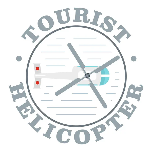 Turist helikopter ikon, platt stil — Stock vektor
