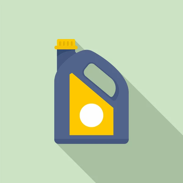 Olie plastic jerrycan pictogram, vlakke stijl — Stockvector
