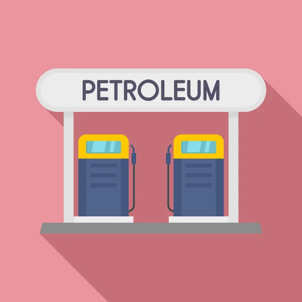 Ícone de estação de petróleo, estilo plano —  Vetores de Stock