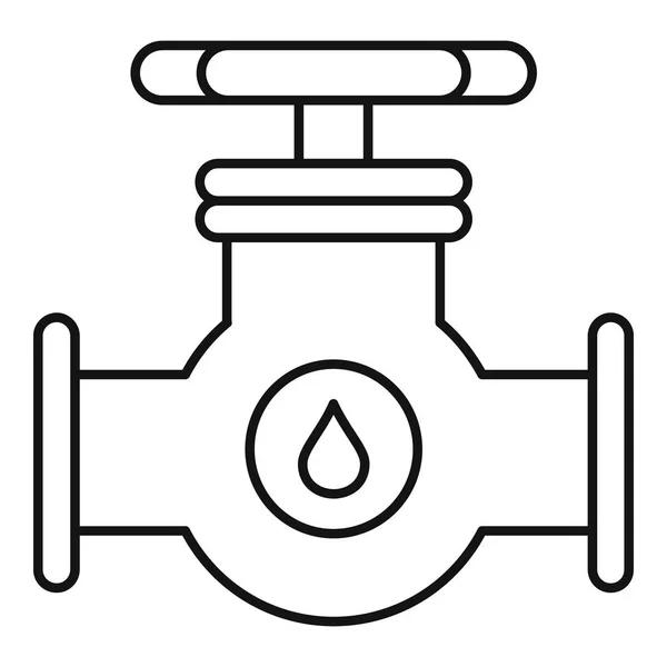 Піктограма паливних труб, стиль контуру — стоковий вектор