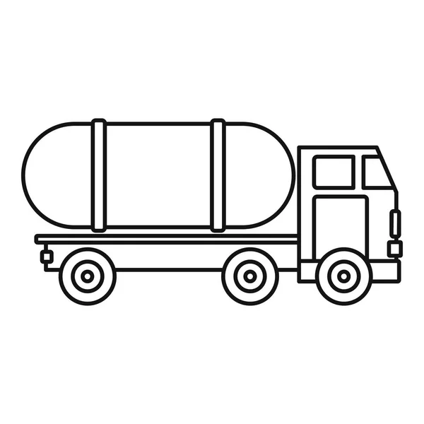 Icono de camión cisterna, estilo de esquema — Vector de stock