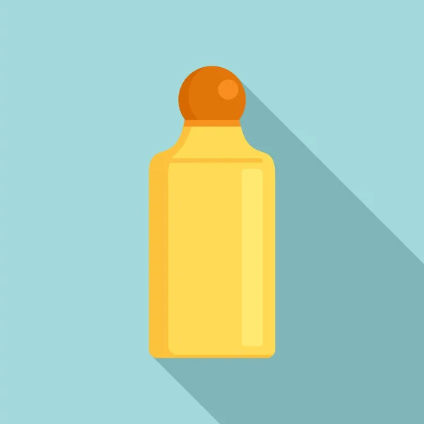 Gold Shampoo Flasche Symbol, flacher Stil — Stockvektor