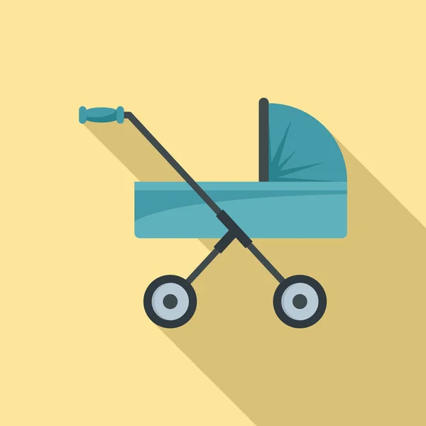 Ikone für Kinderwagen, flacher Stil — Stockvektor