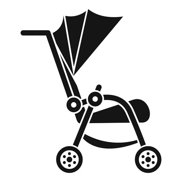 Ikone für Kinderwagen, einfacher Stil — Stockvektor