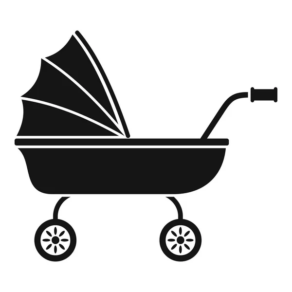 Baby Trolley Symbol, einfacher Stil — Stockvektor
