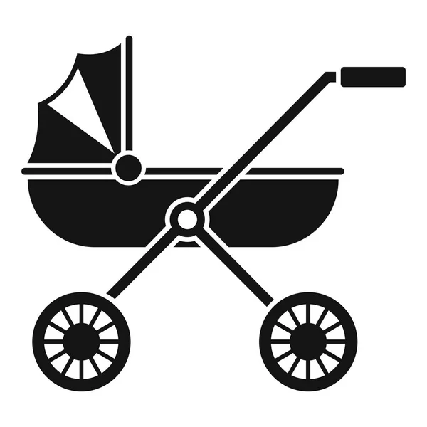 Marke Kinderwagen-Ikone, einfacher Stil — Stockvektor