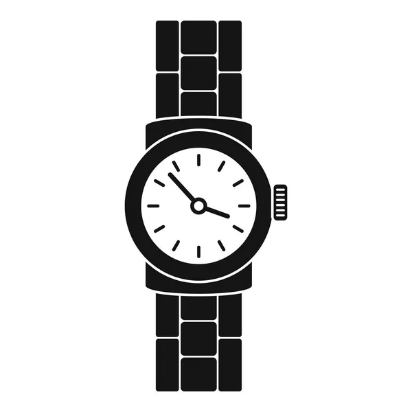 Icono del reloj de oro, estilo simple — Vector de stock