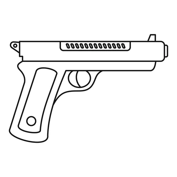 Ícone de pistola Gangster, estilo esboço — Vetor de Stock