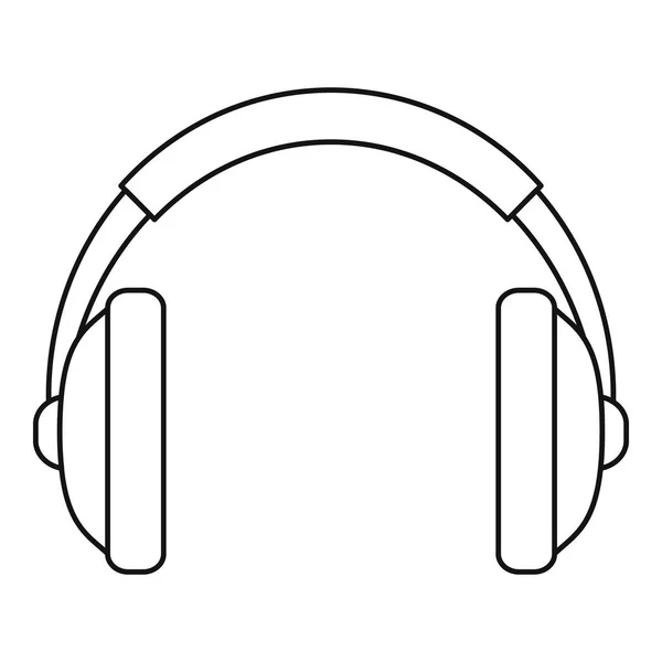 Rap-Headset-Symbol, Outline-Stil — Stockvektor