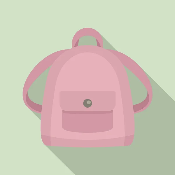 Mochila chica icono, estilo plano — Vector de stock