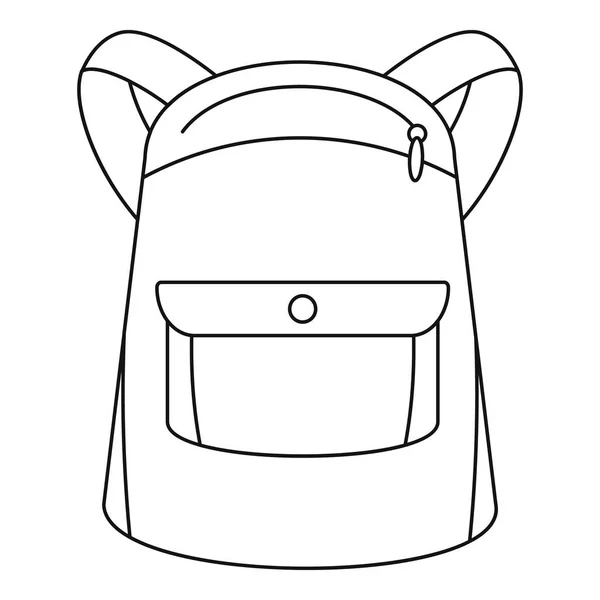 Emmo backpack icon, outline style — Stock Vector