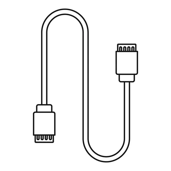 Laddning vape kabel ikon, beskriva stil — Stock vektor