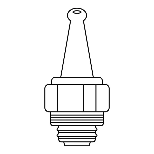 Boca pieza de vapor icono, estilo de contorno — Vector de stock