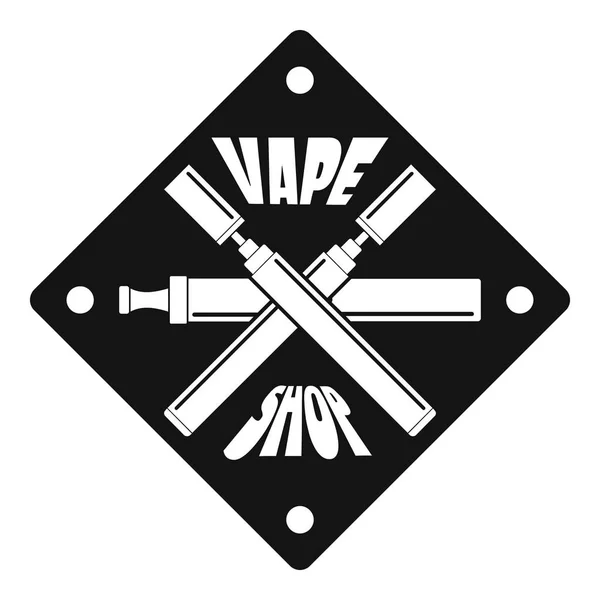 Vape dükkanı logosu, basit tarzı — Stok Vektör