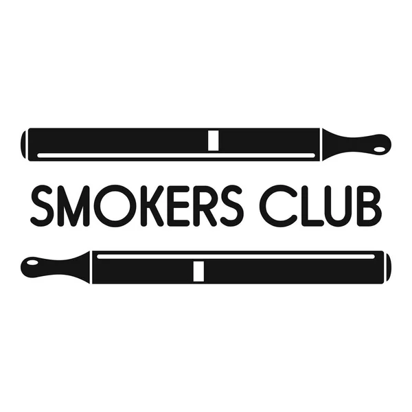 Smokers club logo, simple style — Stock Vector