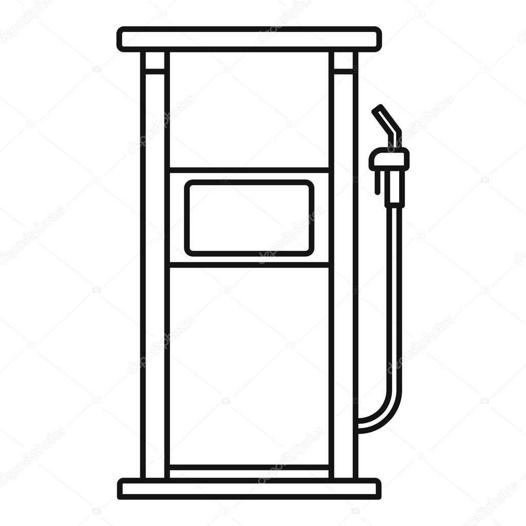 Fuel refill stand icon, outline style