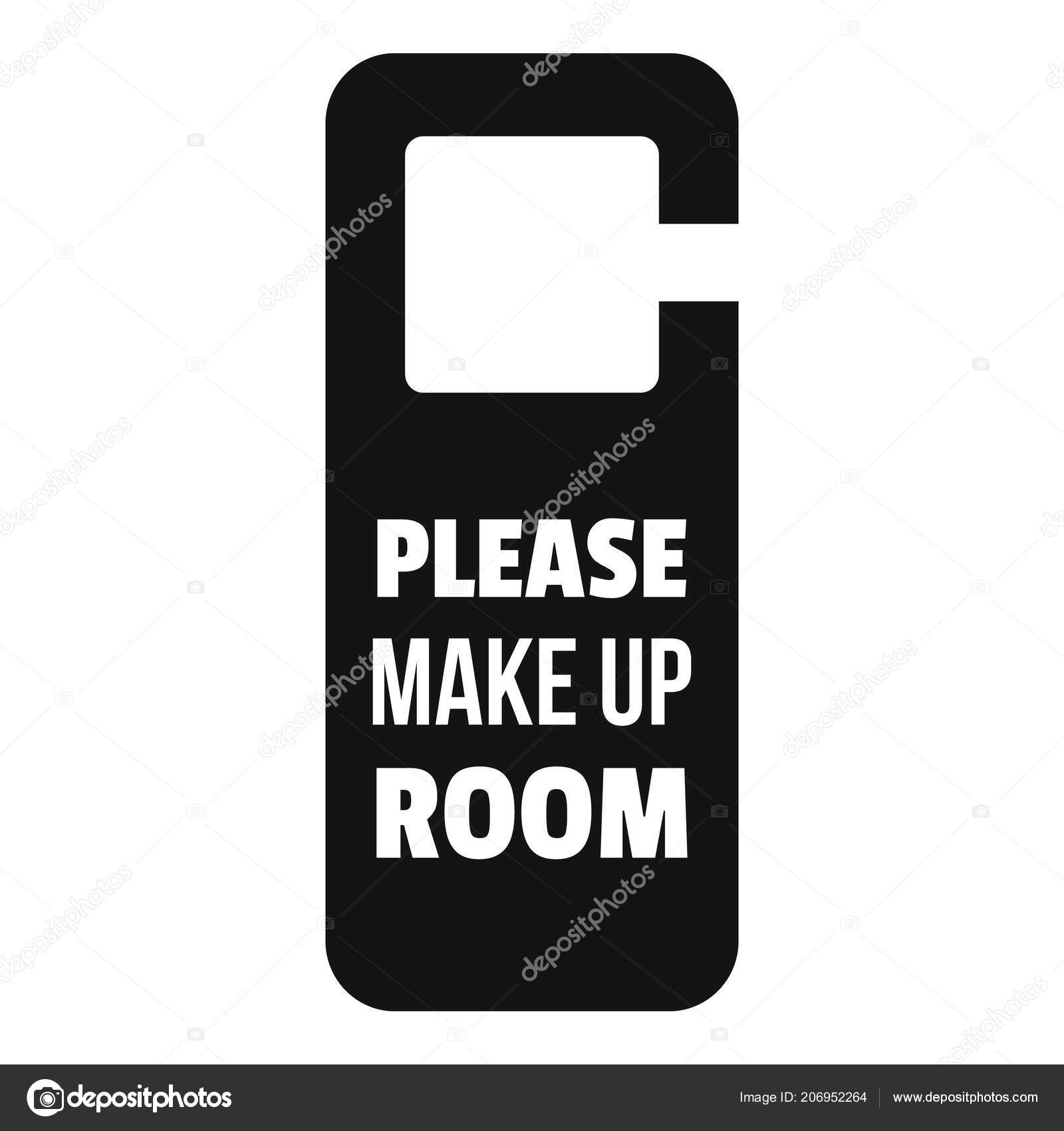 Please Make Up Room Hanger Icon Simple Style Stockvektor