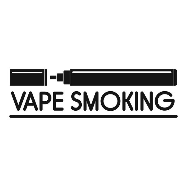 Vape logotipo de fumar, estilo simple — Archivo Imágenes Vectoriales