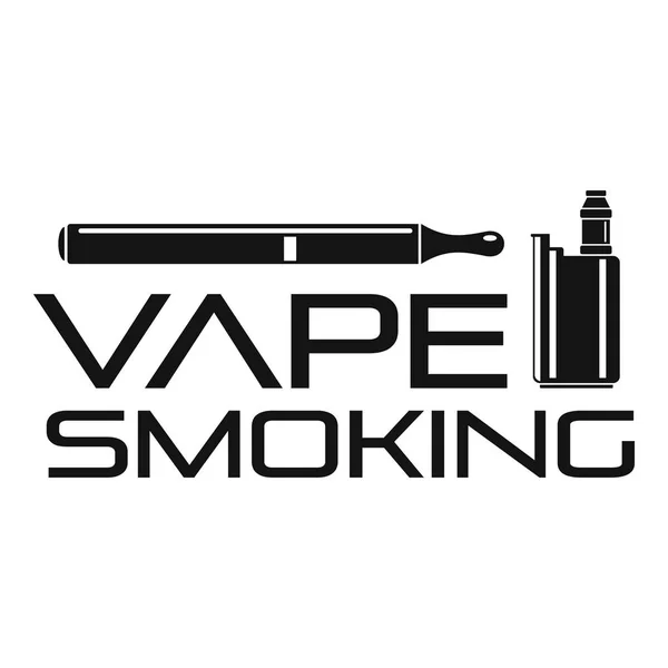 Vape homem fumar logotipo, estilo simples — Vetor de Stock