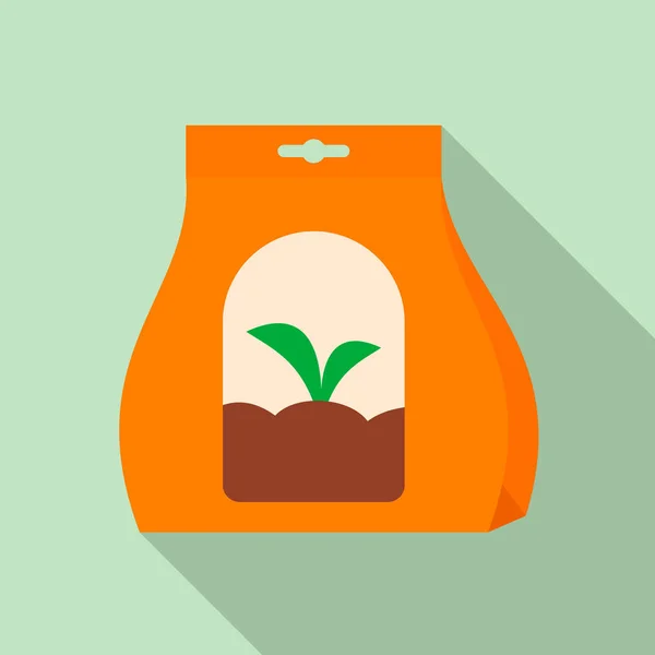 Icono de semillas de plantas, estilo plano — Vector de stock