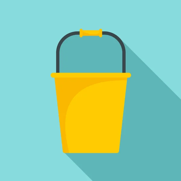 Garden bucket icon, flat style — Stock Vector