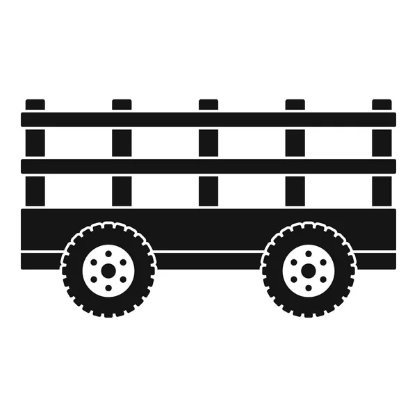 Trail tractor icon, simple style — Stock Vector