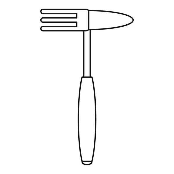 Icono de herramienta de rastrillo de mano, estilo de esquema — Archivo Imágenes Vectoriales