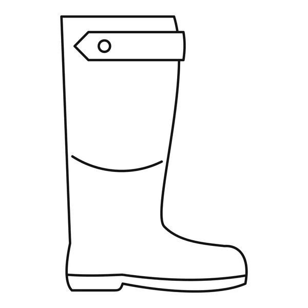 Farm boot icon, outline style — Stock Vector