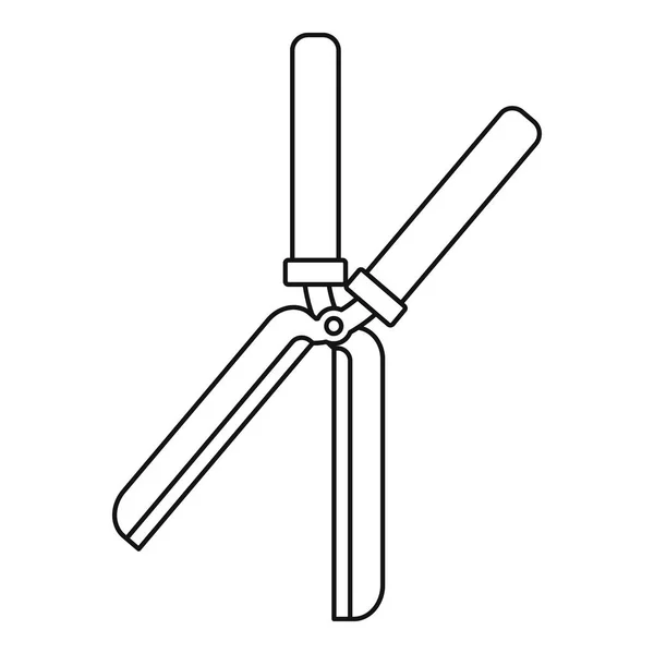 Значок "Фермерские ножницы", стиль контура — стоковый вектор