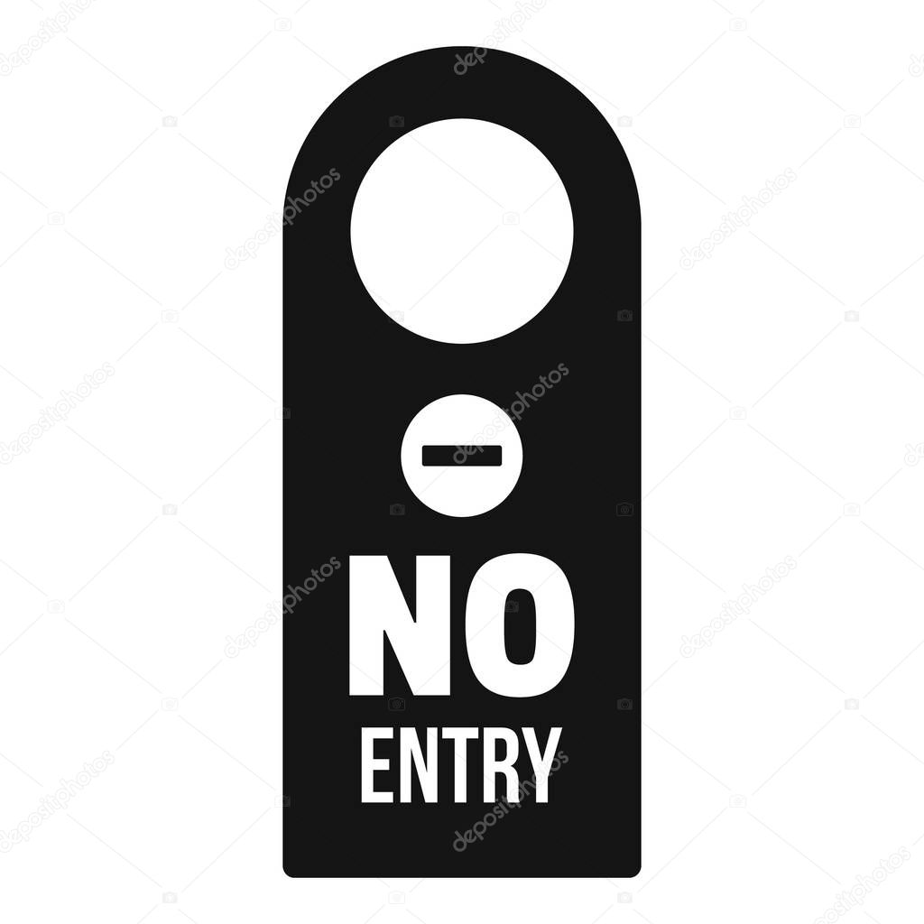 No entry room tag icon, simple style