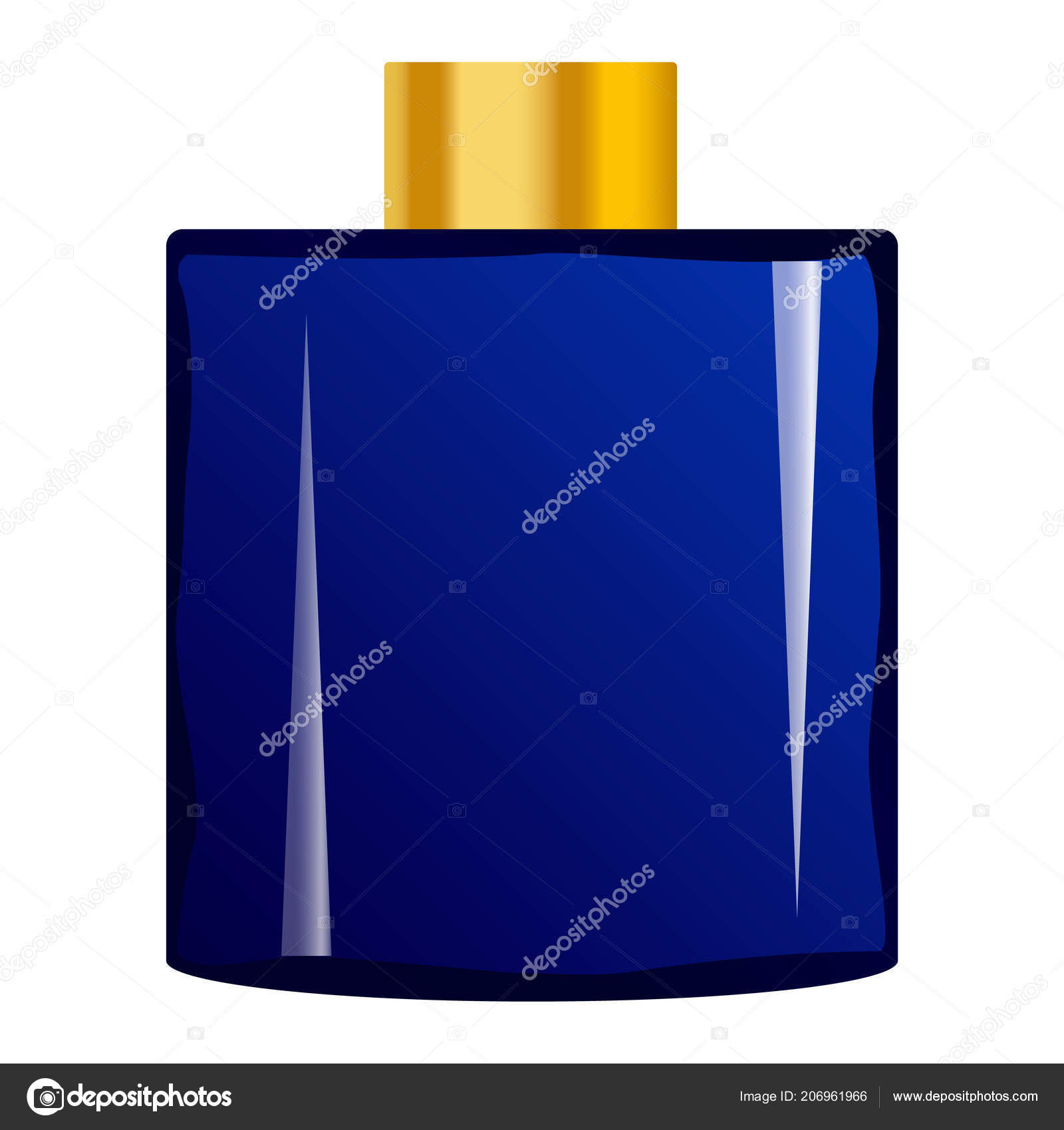 Download Deep Blue Perfume Bottle Mockup Realistic Style Vector Image By C Anatolir Vector Stock 206961966