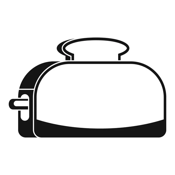 Иконка металлического тостера, простой стиль — стоковый вектор