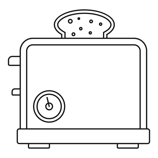 Timer icono tostadora, estilo de contorno — Archivo Imágenes Vectoriales