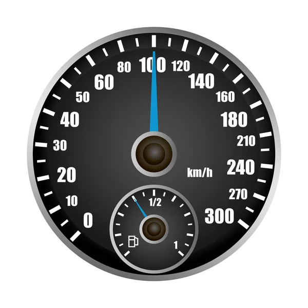 Speedometer mockup, realistic style — Stock Vector