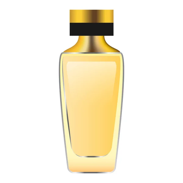 Frasco Perfume Dorado Ilustración Realista Botella Perfume Oro Mockup Para — Archivo Imágenes Vectoriales