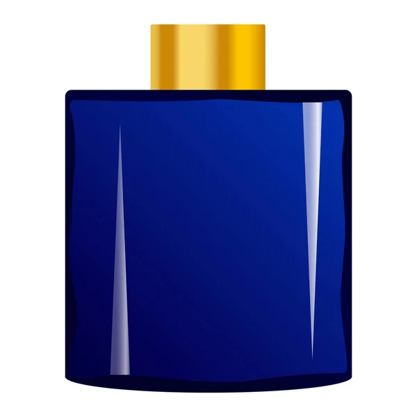 Modèle de bouteille de parfum bleu profond, style réaliste — Image vectorielle