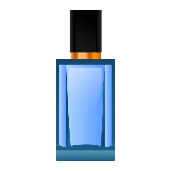 Blauwe parfum fles mockup, realistische stijl — Stockvector