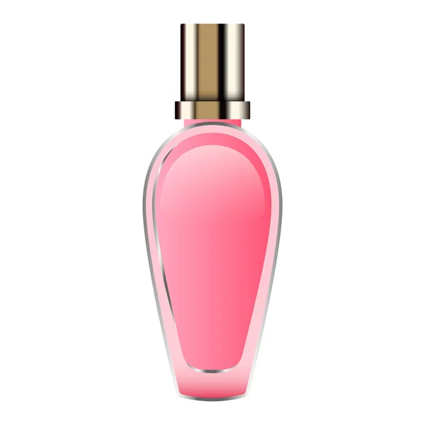 Vrouw parfum fles mockup, realistische stijl — Stockvector
