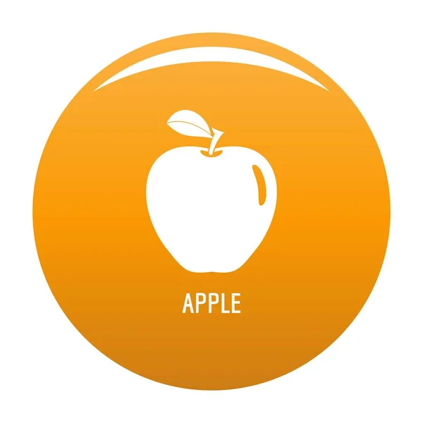 Apple icon vector orange — Stock Vector