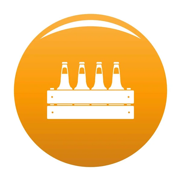 Caja de cerveza icono vector naranja — Archivo Imágenes Vectoriales