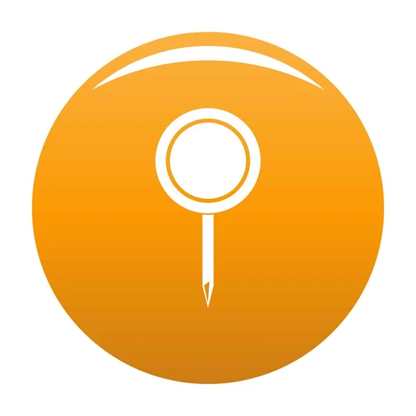 Runde Pin-Symbol-Vektor orange — Stockvektor