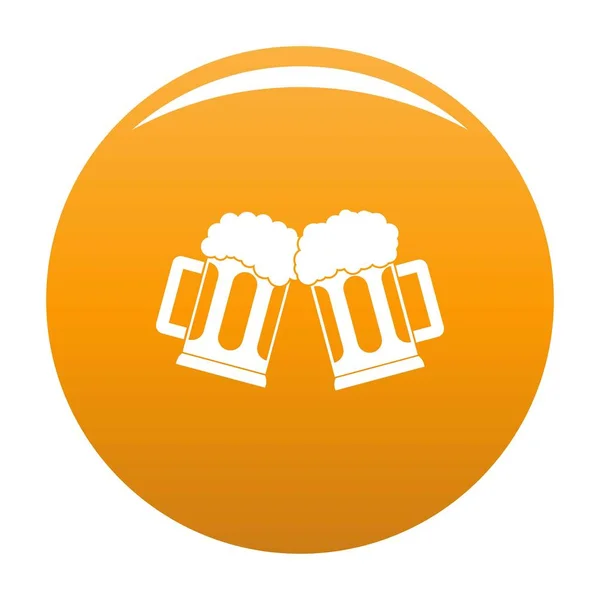 Vettore icona tazza di birra arancione — Vettoriale Stock