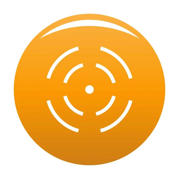 Punto de radar icono vector naranja — Archivo Imágenes Vectoriales