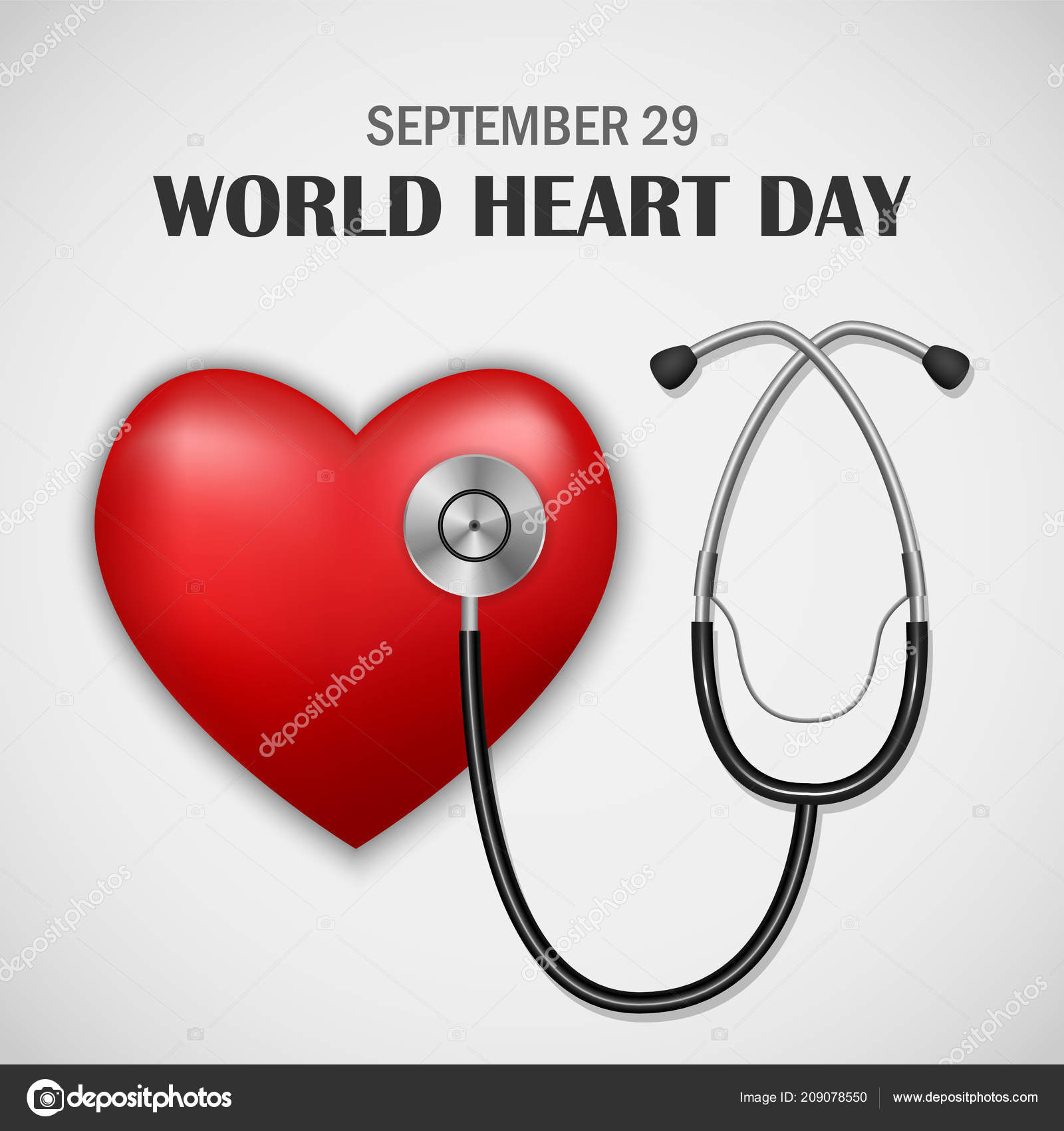 世界心臓の日コンセプト背景 現実的なスタイル ストックベクター C Anatolir