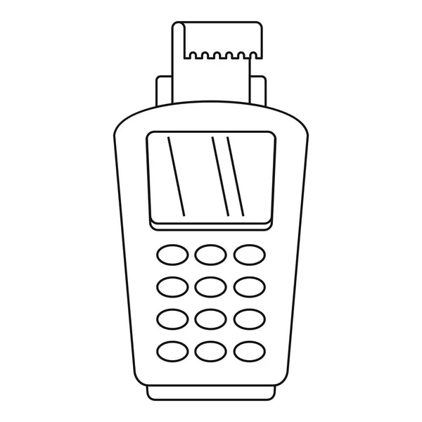 POS terminal pictogram, Kaderstijl — Stockvector