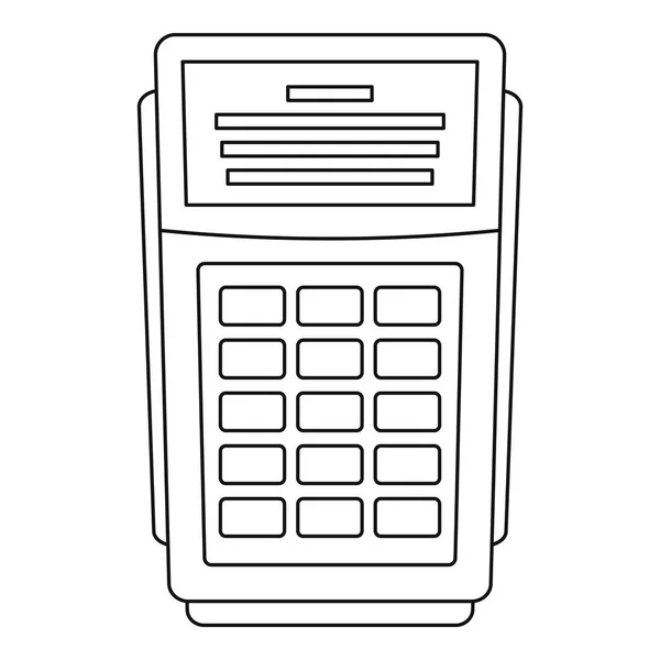 Icono de pago terminal, estilo de esquema — Vector de stock