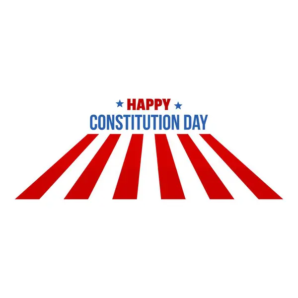 ABD Anayasa gün logo simge, düz stil — Stok Vektör